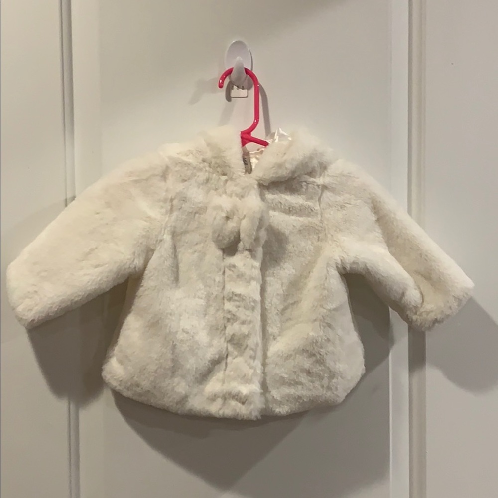GIRLS FUR WINTER JACKET. 6 Month